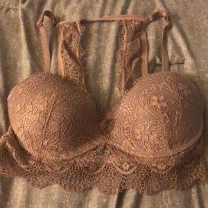 Beige Tan Lace Bra/ Bralette